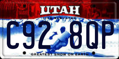 UT license plate C928QP