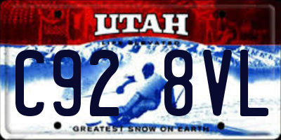 UT license plate C928VL
