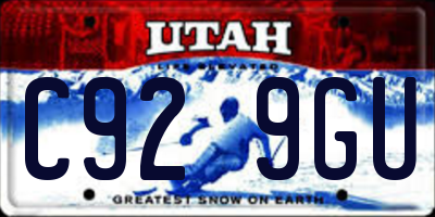 UT license plate C929GU