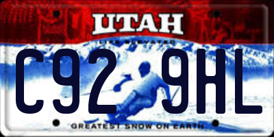 UT license plate C929HL