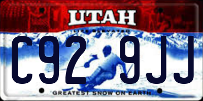 UT license plate C929JJ