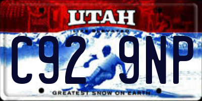 UT license plate C929NP