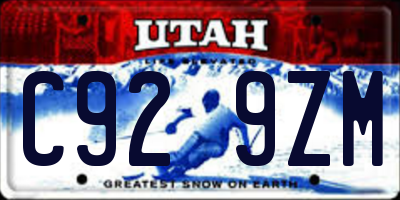 UT license plate C929ZM