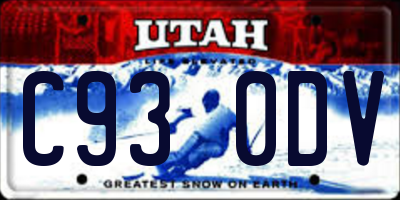UT license plate C930DV