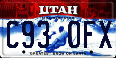 UT license plate C930FX