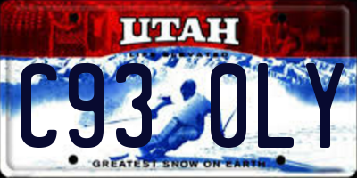 UT license plate C930LY