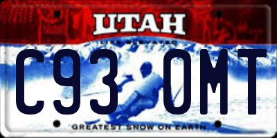 UT license plate C930MT