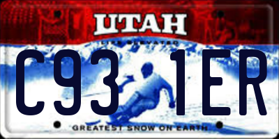 UT license plate C931ER