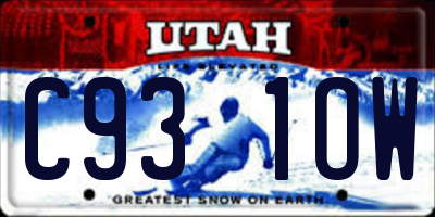 UT license plate C931OW