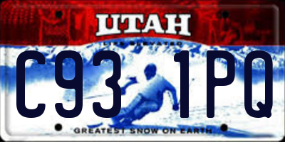 UT license plate C931PQ