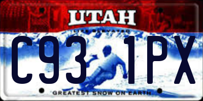 UT license plate C931PX