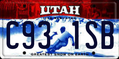 UT license plate C931SB