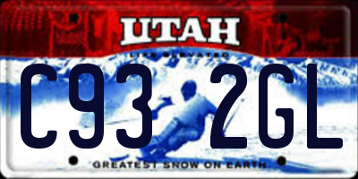 UT license plate C932GL