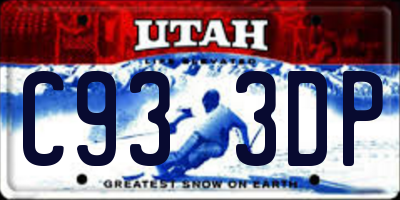 UT license plate C933DP