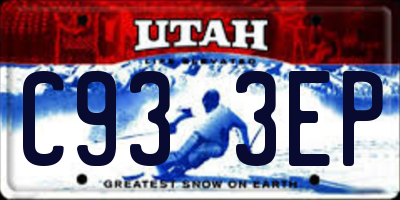 UT license plate C933EP