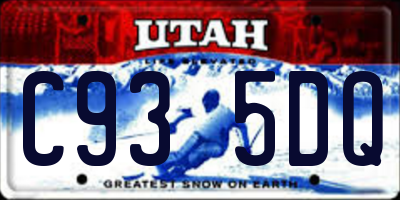 UT license plate C935DQ