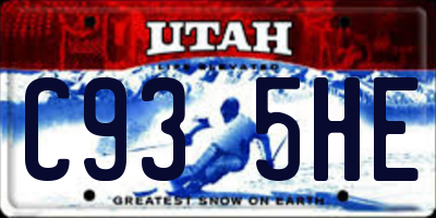 UT license plate C935HE