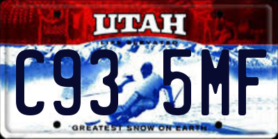 UT license plate C935MF