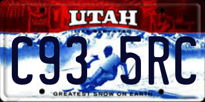 UT license plate C935RC