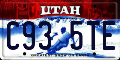 UT license plate C935TE
