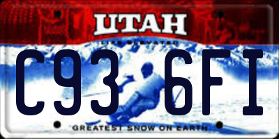 UT license plate C936FI