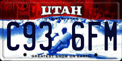UT license plate C936FM