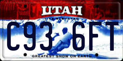 UT license plate C936FT