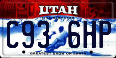 UT license plate C936HP