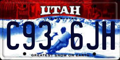 UT license plate C936JH
