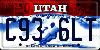 UT license plate C936LT