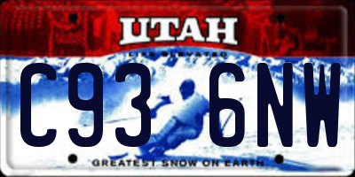 UT license plate C936NW