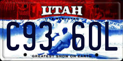 UT license plate C936OL