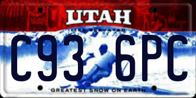 UT license plate C936PC