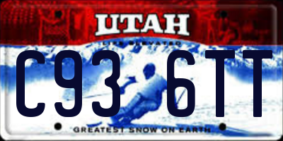 UT license plate C936TT