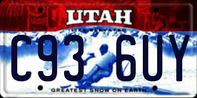 UT license plate C936UY
