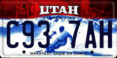 UT license plate C937AH