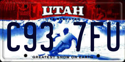 UT license plate C937FU