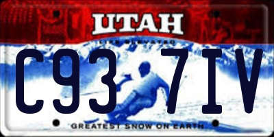 UT license plate C937IV