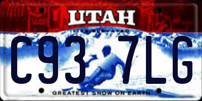 UT license plate C937LG
