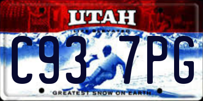 UT license plate C937PG