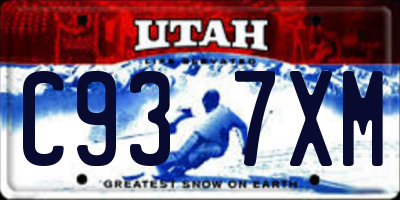UT license plate C937XM