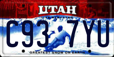 UT license plate C937YU