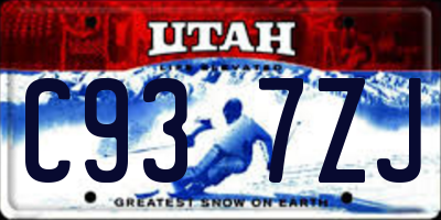 UT license plate C937ZJ