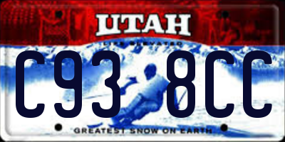UT license plate C938CC