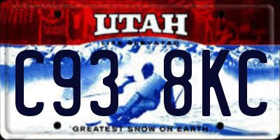 UT license plate C938KC