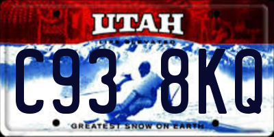 UT license plate C938KQ