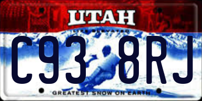 UT license plate C938RJ