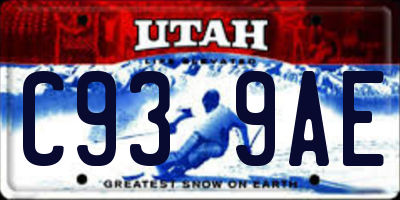 UT license plate C939AE
