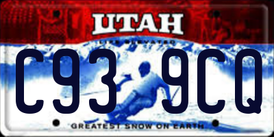 UT license plate C939CQ