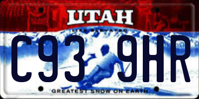 UT license plate C939HR